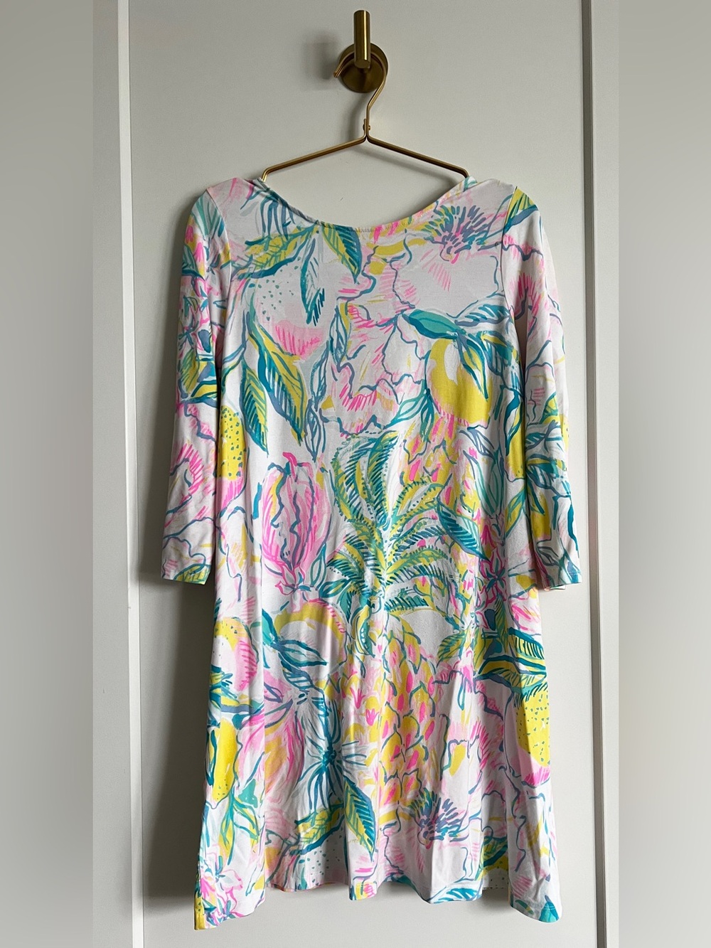 Lilly Pulitzer Ophelia Swing Dress Multi Fiesta Bamba Medium Lattice Back Dress - Picture 7 of 16